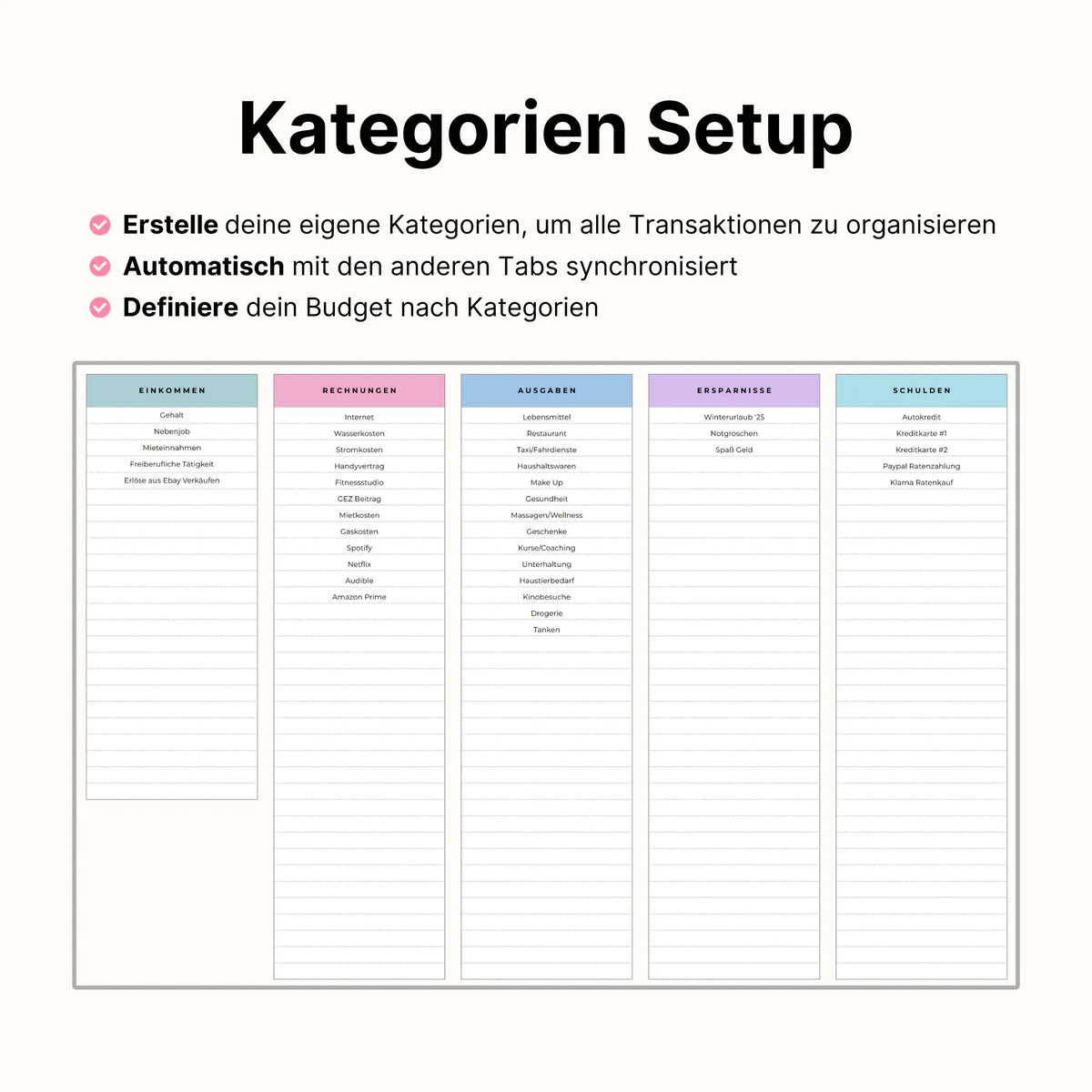 Haushaltsbuch Plus - Pink Edition